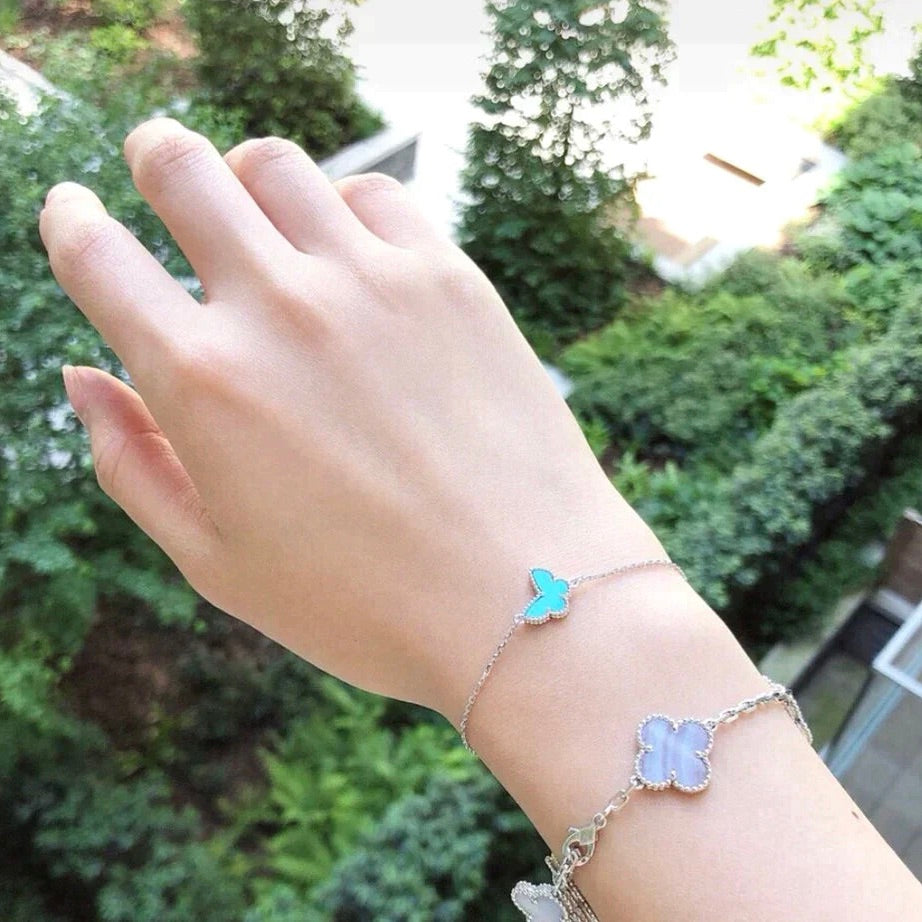 [Lumi Jewellery]BUTTERFLY TURQUOISE BUTTERFLY BRACELET SILVER