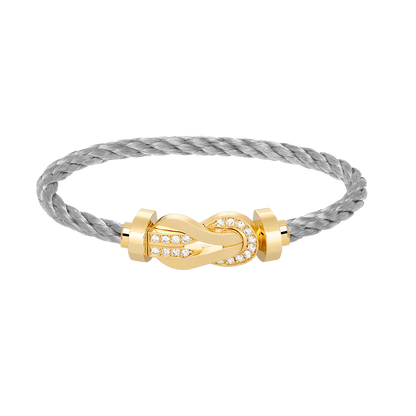 [Lumi Jewellery]CHANCE LARGE 8 FIGURE BUCKLE HALF DIAMOND BRACELET GOLD