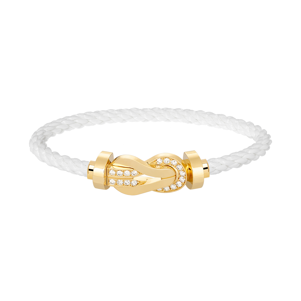 [Lumi Jewellery]CHANCE LARGE 8 FIGURE BUCKLE HALF DIAMOND BRACELET GOLD