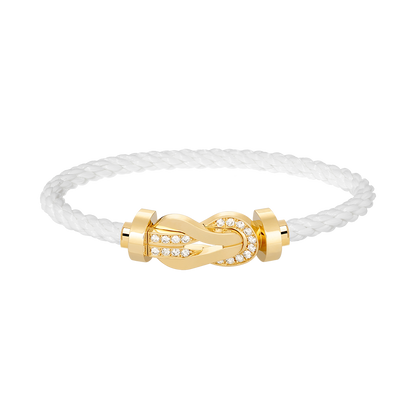 [Lumi Jewellery]CHANCE LARGE 8 FIGURE BUCKLE HALF DIAMOND BRACELET GOLD