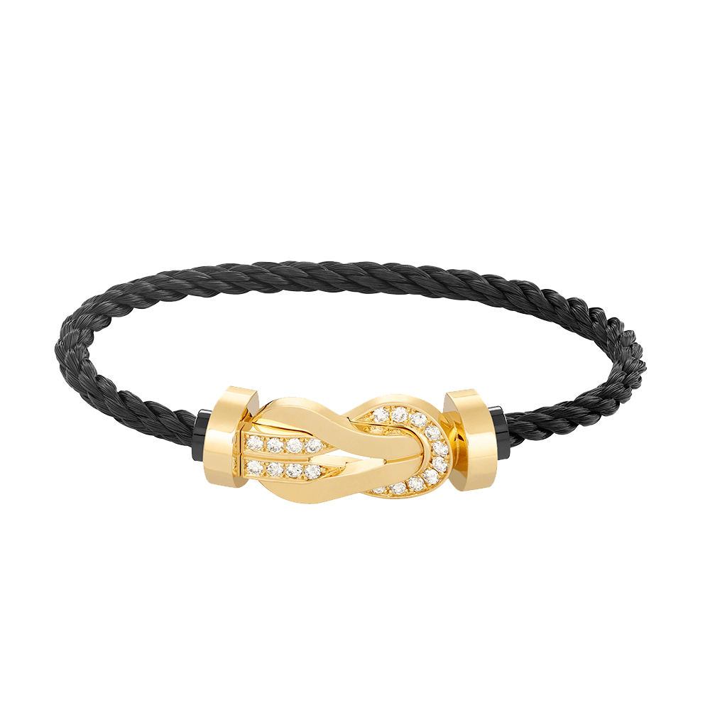 [Lumi Jewellery]CHANCE LARGE 8 FIGURE BUCKLE HALF DIAMOND BRACELET GOLD