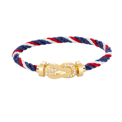[Lumi Jewellery]CHANCE LARGE 8 FIGURE BUCKLE HALF DIAMOND BRACELET GOLD
