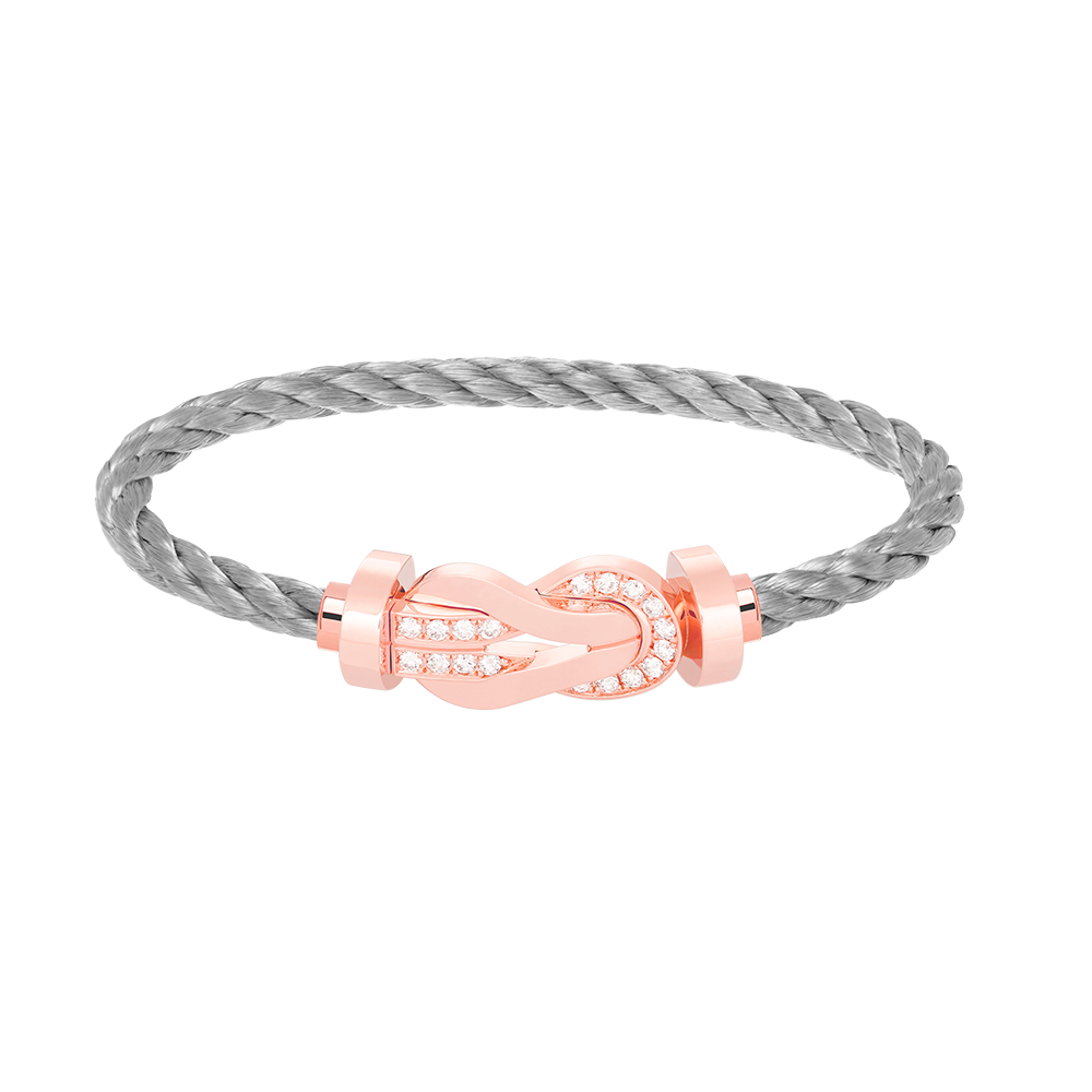 [Lumi Jewellery]CHANCE LARGE 8 FIGURE BUCKLE HALF DIAMOND BRACELET ROSE GOLD