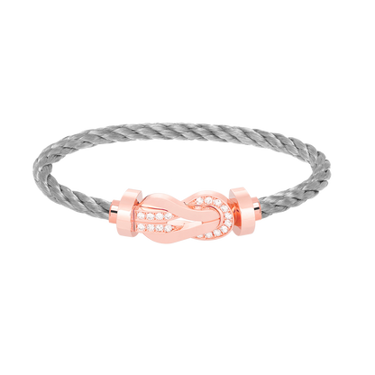 [Lumi Jewellery]CHANCE LARGE 8 FIGURE BUCKLE HALF DIAMOND BRACELET ROSE GOLD