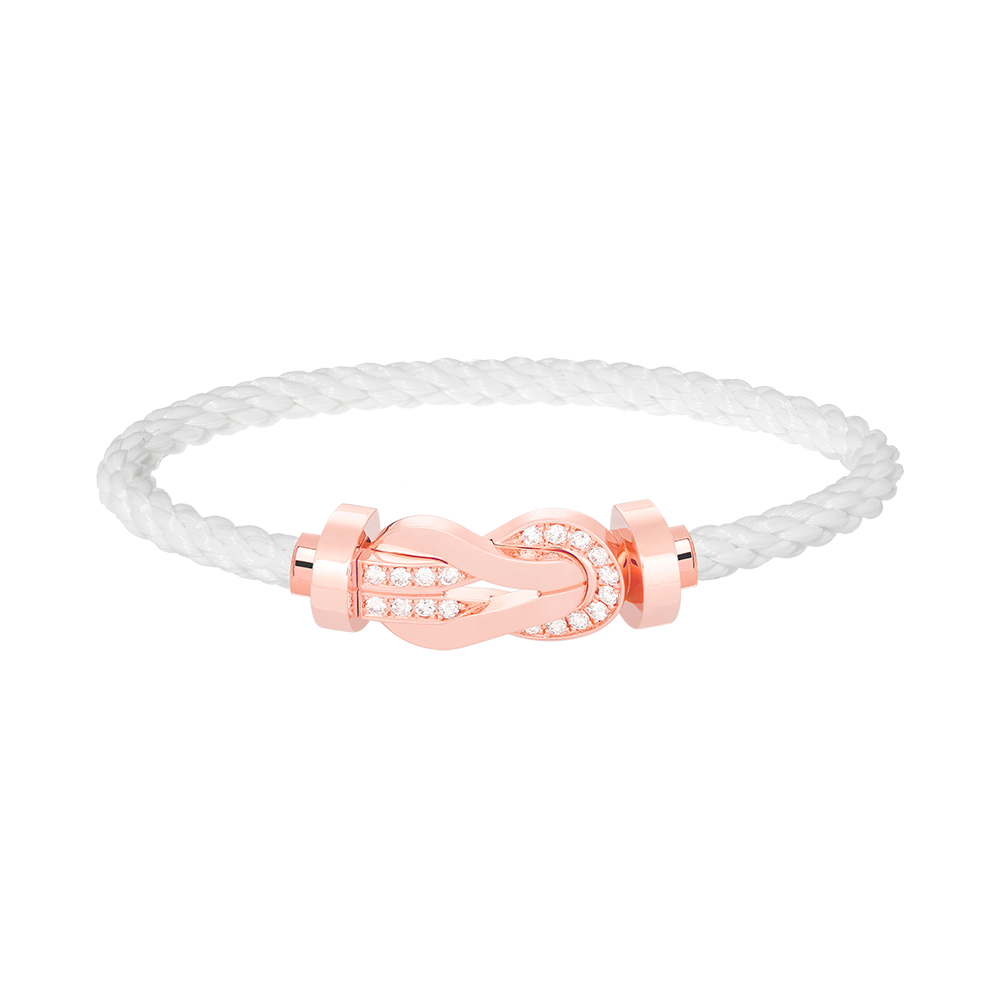 [Lumi Jewellery]CHANCE LARGE 8 FIGURE BUCKLE HALF DIAMOND BRACELET ROSE GOLD