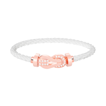 [Lumi Jewellery]CHANCE LARGE 8 FIGURE BUCKLE HALF DIAMOND BRACELET ROSE GOLD