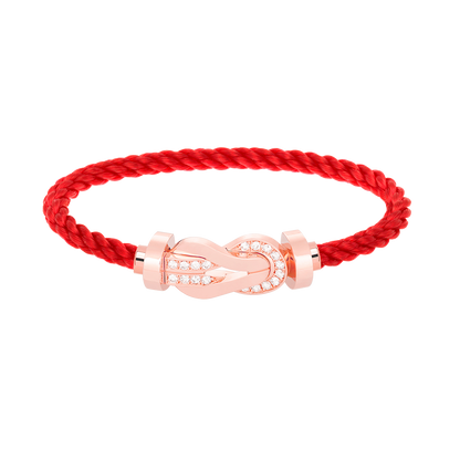 [Lumi Jewellery]CHANCE LARGE 8 FIGURE BUCKLE HALF DIAMOND BRACELET ROSE GOLD