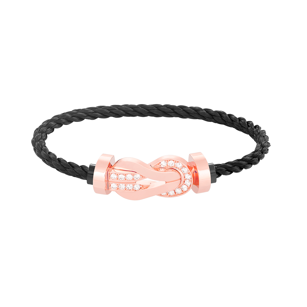 [Lumi Jewellery]CHANCE LARGE 8 FIGURE BUCKLE HALF DIAMOND BRACELET ROSE GOLD