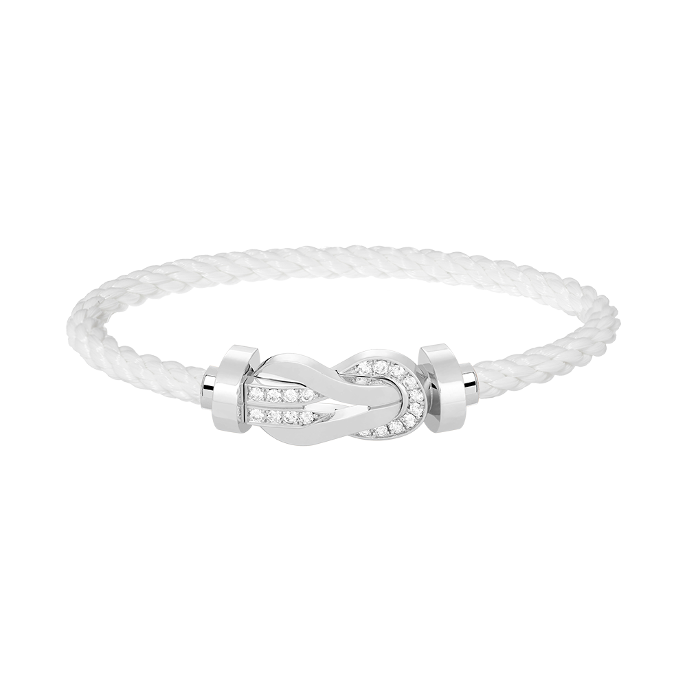 [Lumi Jewellery]CHANCE LARGE 8 FIGURE BUCKLE HALF DIAMOND BRACELET SILVER