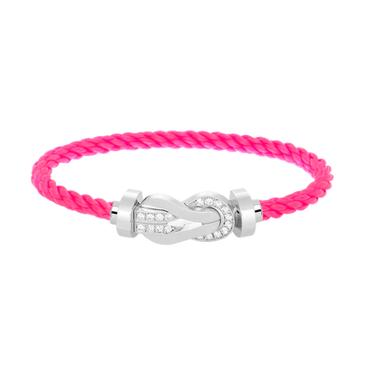 [Lumi Jewellery]CHANCE LARGE 8 FIGURE BUCKLE HALF DIAMOND BRACELET SILVER