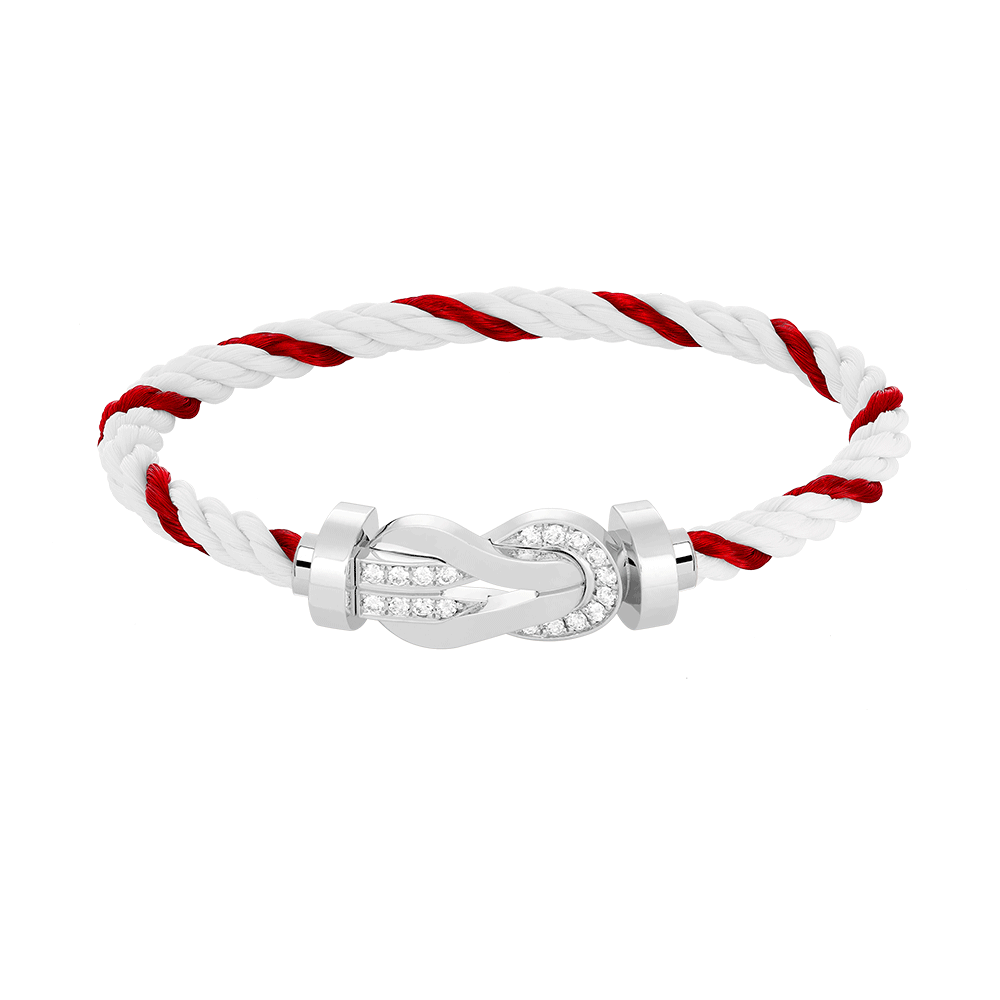 [Lumi Jewellery]CHANCE LARGE 8 FIGURE BUCKLE HALF DIAMOND BRACELET SILVER