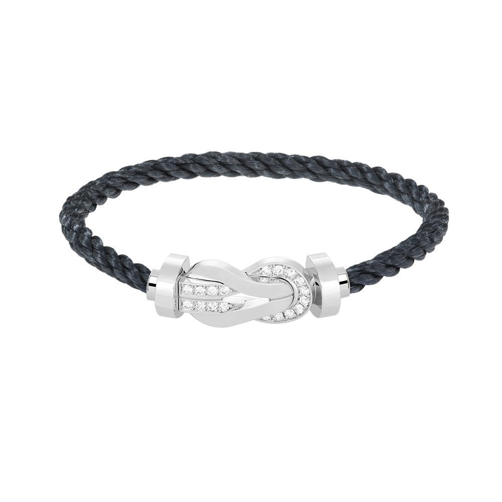 [Lumi Jewellery]CHANCE LARGE 8 FIGURE BUCKLE HALF DIAMOND BRACELET SILVER