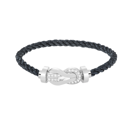 [Lumi Jewellery]CHANCE LARGE 8 FIGURE BUCKLE HALF DIAMOND BRACELET SILVER
