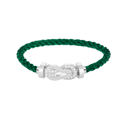 [Lumi Jewellery]CHANCE LARGE 8 FIGURE BUCKLE HALF DIAMOND BRACELET SILVER
