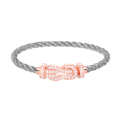 [Lumi Jewellery]CHANCE LARGE 8 FIGURE BUCKLE FULL DIAMOND BRACELET ROSE GOLD