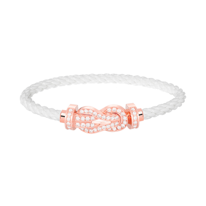 [Lumi Jewellery]CHANCE LARGE 8 FIGURE BUCKLE FULL DIAMOND BRACELET ROSE GOLD