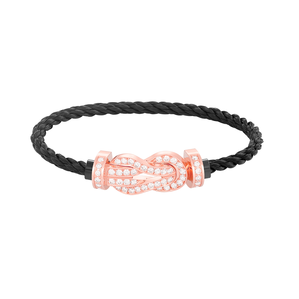 [Lumi Jewellery]CHANCE LARGE 8 FIGURE BUCKLE FULL DIAMOND BRACELET ROSE GOLD