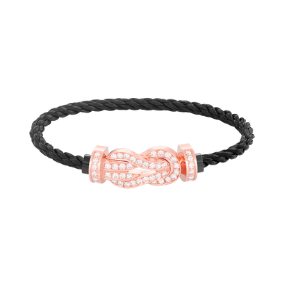 [Lumi Jewellery]CHANCE LARGE 8 FIGURE BUCKLE FULL DIAMOND BRACELET ROSE GOLD