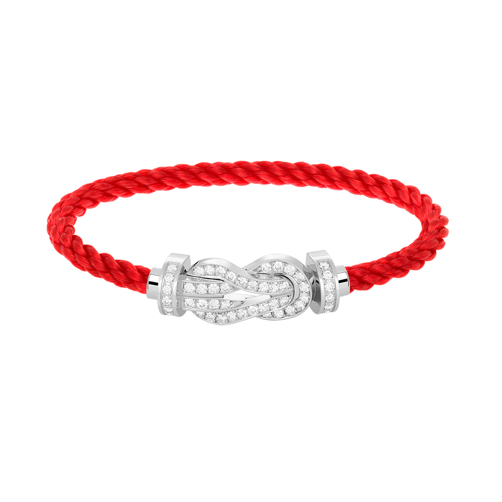 [Lumi Jewellery]CHANCE LARGE 8 FIGURE BUCKLE FULL DIAMOND BRACELET SILVER