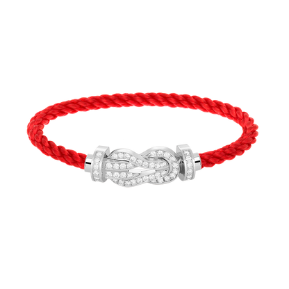 [Lumi Jewellery]CHANCE LARGE 8 FIGURE BUCKLE FULL DIAMOND BRACELET SILVER