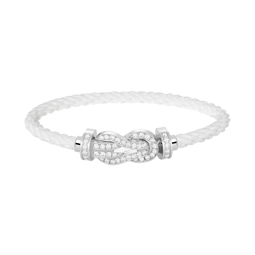 [Lumi Jewellery]CHANCE LARGE 8 FIGURE BUCKLE FULL DIAMOND BRACELET SILVER