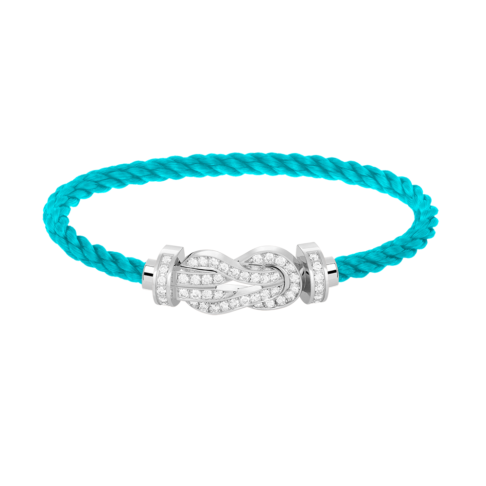 [Lumi Jewellery]CHANCE LARGE 8 FIGURE BUCKLE FULL DIAMOND BRACELET SILVER