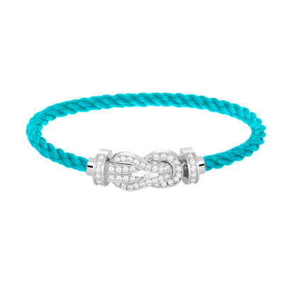 [Lumi Jewellery]CHANCE LARGE 8 FIGURE BUCKLE FULL DIAMOND BRACELET SILVER