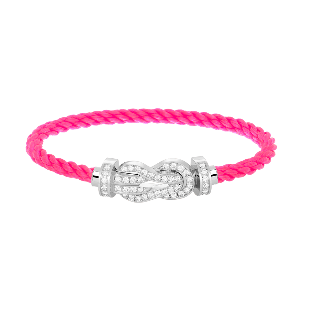 [Lumi Jewellery]CHANCE LARGE 8 FIGURE BUCKLE FULL DIAMOND BRACELET SILVER
