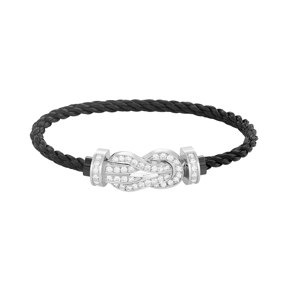 [Lumi Jewellery]CHANCE LARGE 8 FIGURE BUCKLE FULL DIAMOND BRACELET SILVER