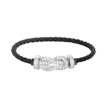 [Lumi Jewellery]CHANCE LARGE 8 FIGURE BUCKLE FULL DIAMOND BRACELET SILVER