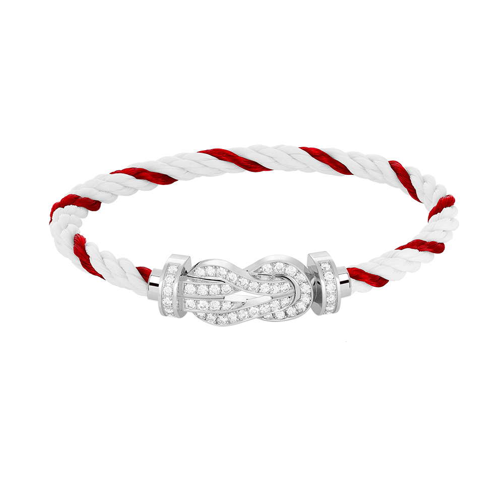 [Lumi Jewellery]CHANCE LARGE 8 FIGURE BUCKLE FULL DIAMOND BRACELET SILVER