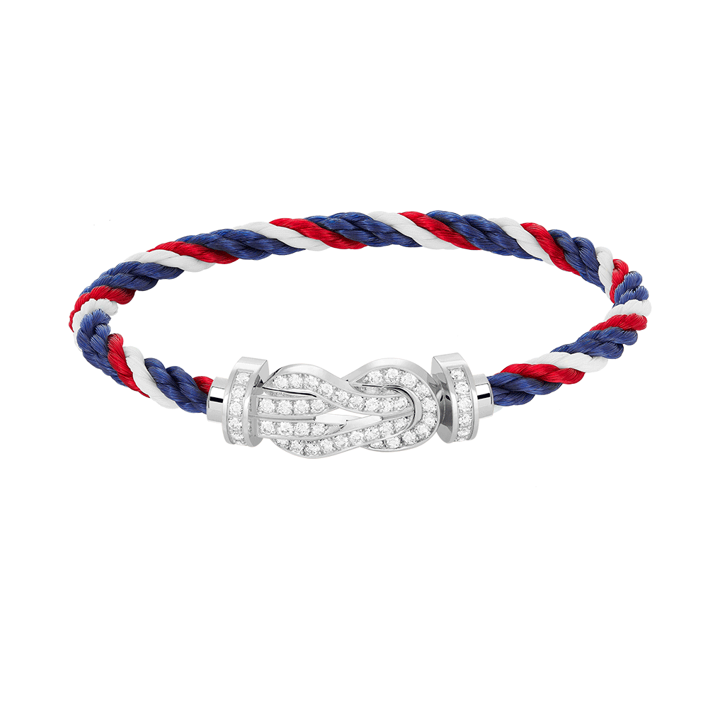 [Lumi Jewellery]CHANCE LARGE 8 FIGURE BUCKLE FULL DIAMOND BRACELET SILVER