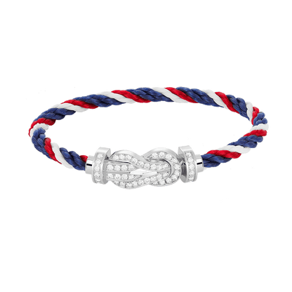 [Lumi Jewellery]CHANCE LARGE 8 FIGURE BUCKLE FULL DIAMOND BRACELET SILVER