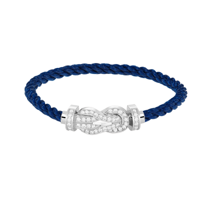 [Lumi Jewellery]CHANCE LARGE 8 FIGURE BUCKLE FULL DIAMOND BRACELET SILVER