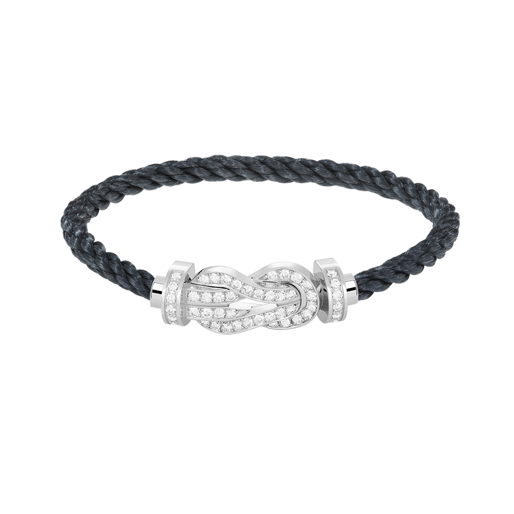 [Lumi Jewellery]CHANCE LARGE 8 FIGURE BUCKLE FULL DIAMOND BRACELET SILVER