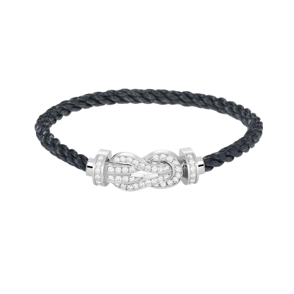 [Lumi Jewellery]CHANCE LARGE 8 FIGURE BUCKLE FULL DIAMOND BRACELET SILVER