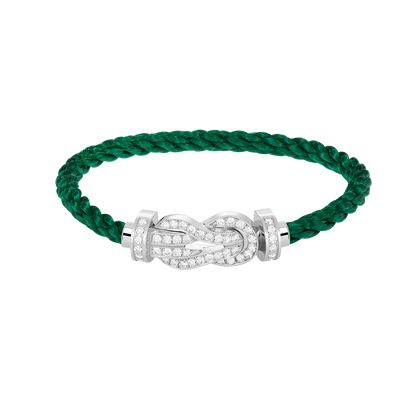 [Lumi Jewellery]CHANCE LARGE 8 FIGURE BUCKLE FULL DIAMOND BRACELET SILVER