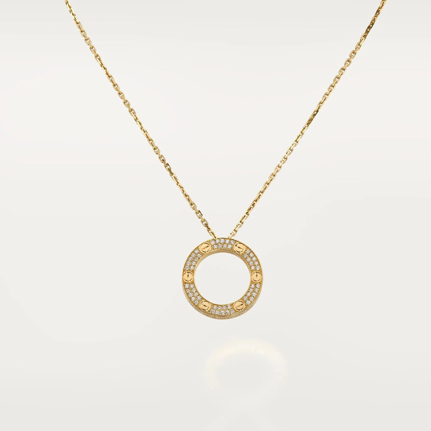 [Lumi Jewelery]LOVE NECKLACE 16MM  FULL DIAMOND