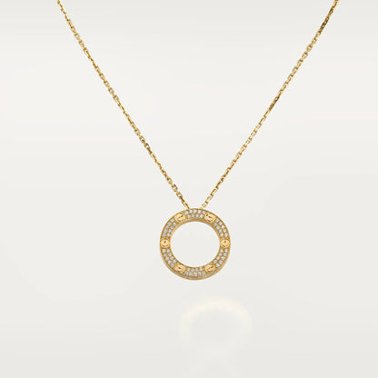 [Lumi Jewelery]LOVE NECKLACE 16MM  FULL DIAMOND