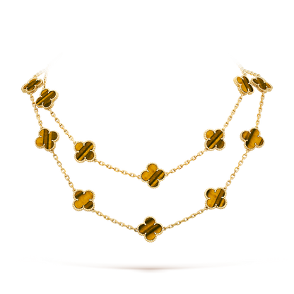 [Lumi Jewellery]CLOVER 20 MOTIFS TIGER EYE ROSE GOLD