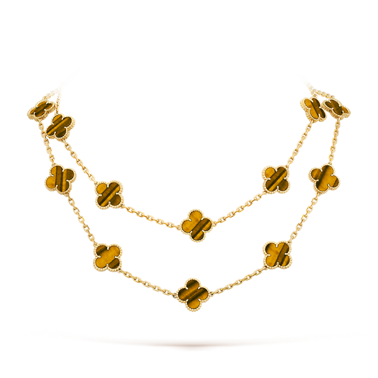 [Lumi Jewellery]CLOVER 20 MOTIFS TIGER EYE ROSE GOLD