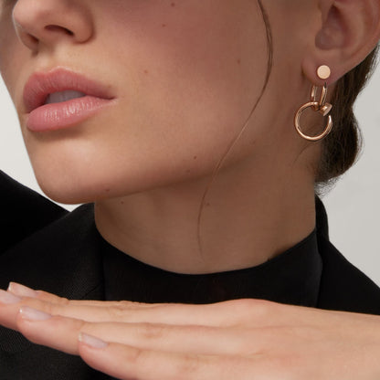 [Lumi Jewelery]JUSTE NO DIAMOND DOUBLE EARRINGS