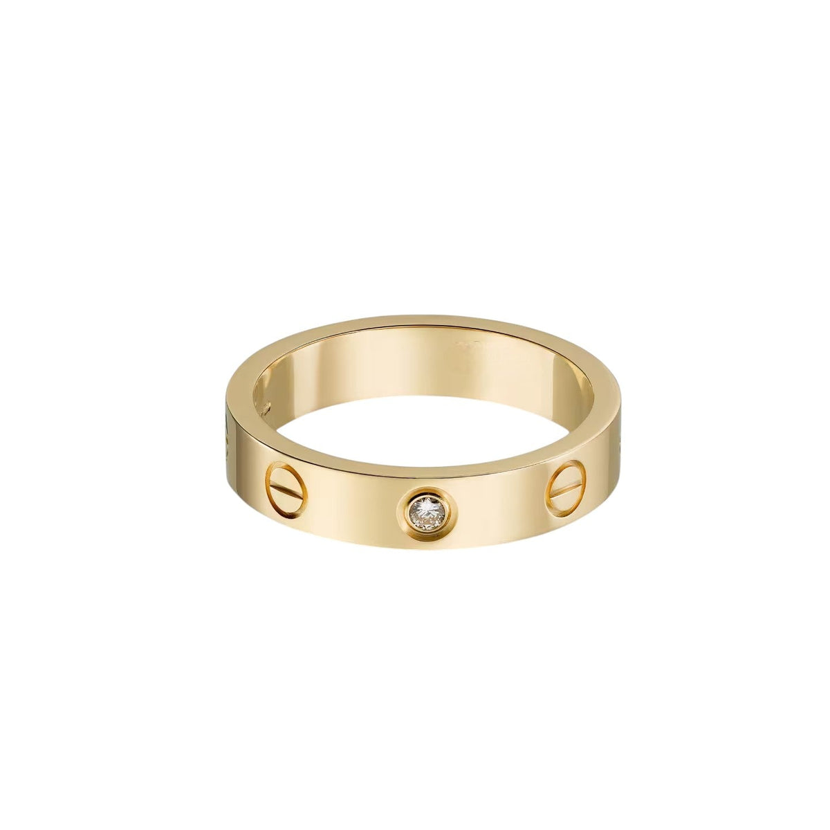 [Lumi Jewelery]LOVE 4MM 1 DIAMOND RING