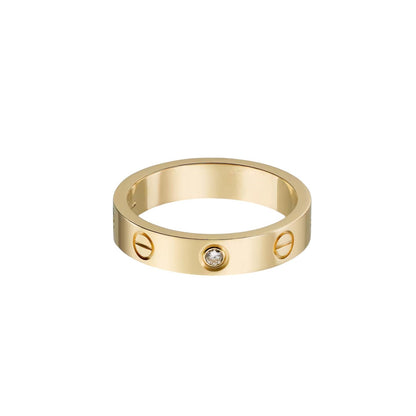 [Lumi Jewelery]LOVE 4MM 1 DIAMOND RING