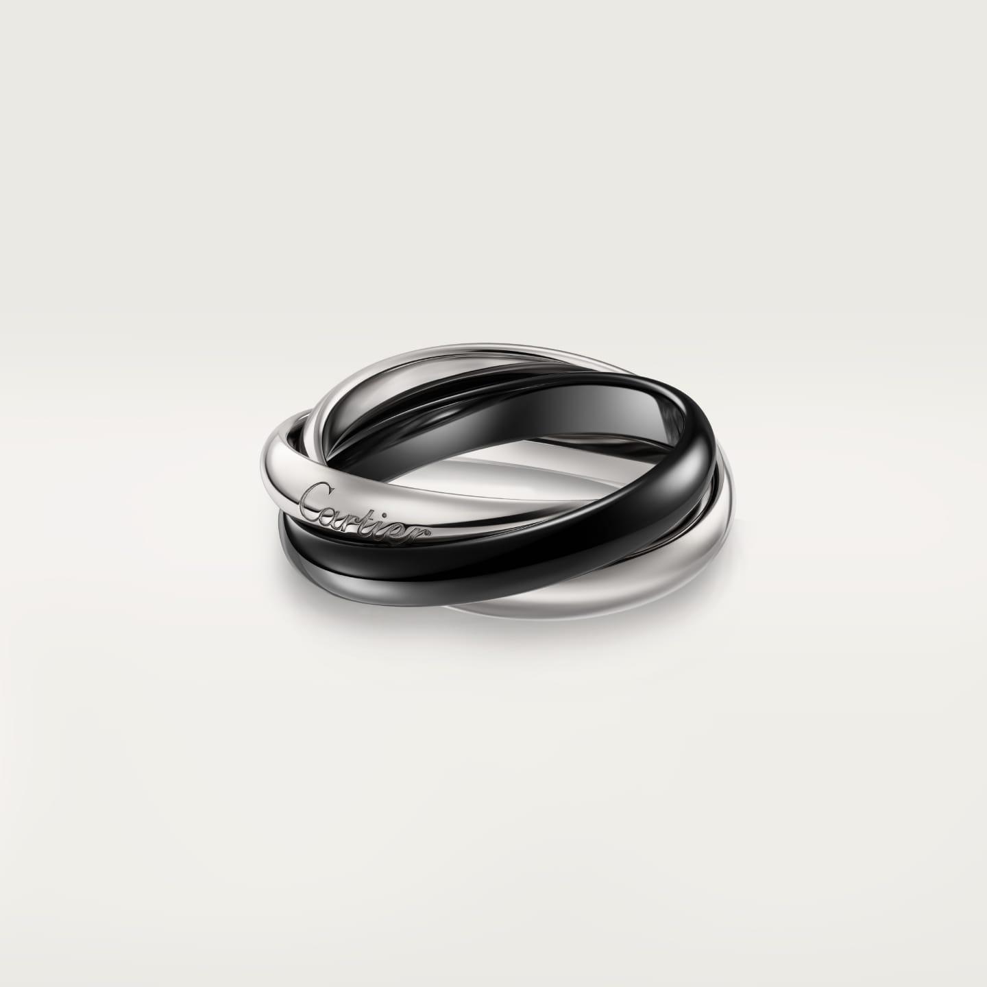 [Lumi Jewelery]TRINITY 3.2MM RING BLACK CERAMIC