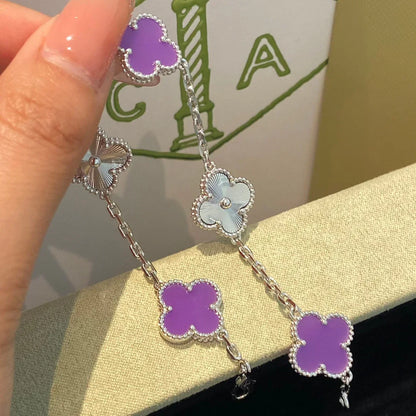 [Lumi Jewellery] CLOVER 5 MOTIF VIOLET BRACELET COLLECTION
