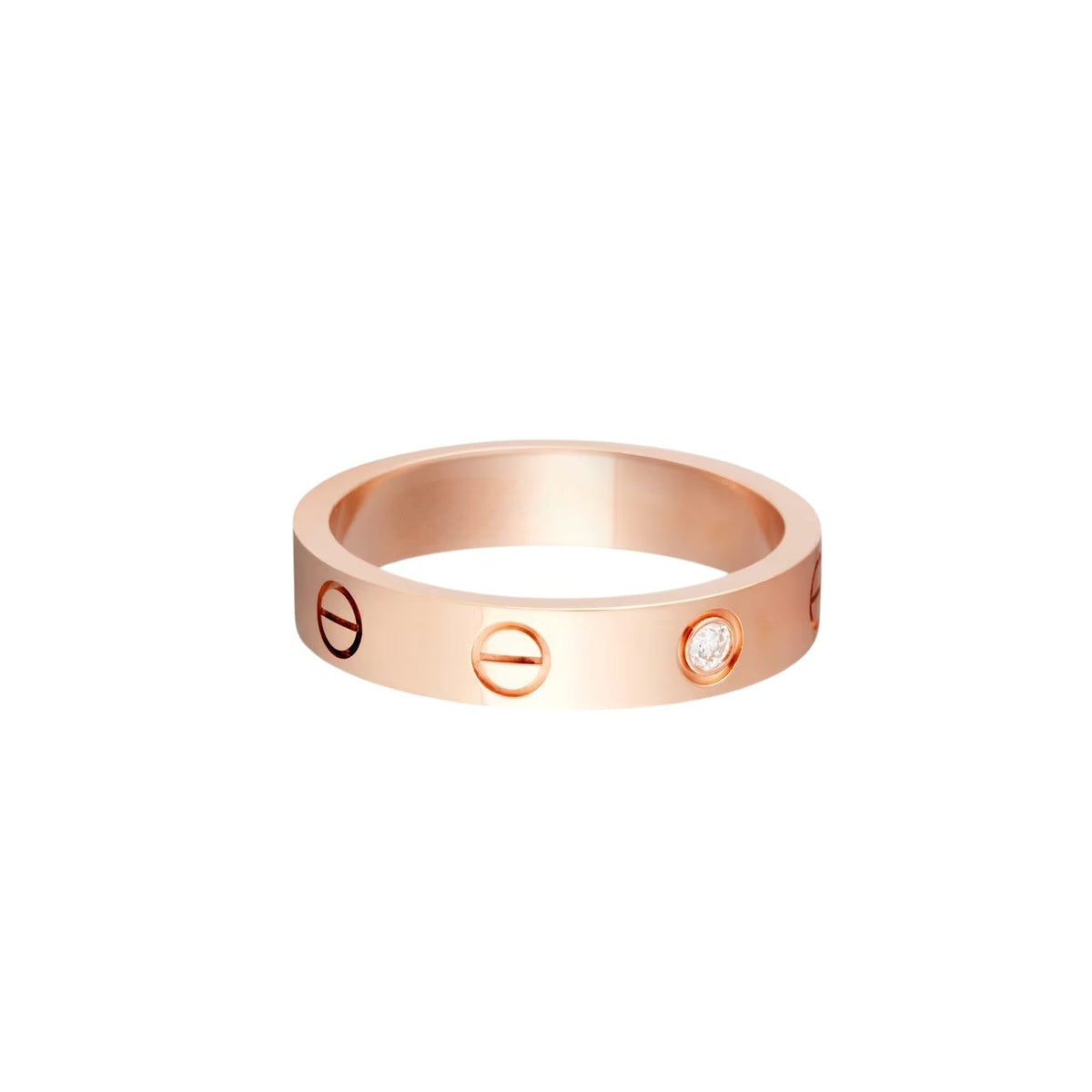 [Lumi Jewelery]LOVE 4MM 1 DIAMOND RING