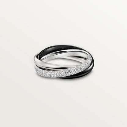 [Lumi Jewelery]TRINITY 3.2MM RING BLACK CERAMIC