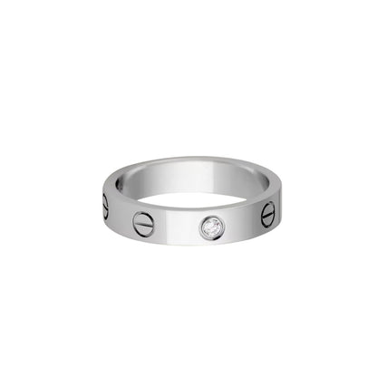 [Lumi Jewelery]LOVE 4MM 1 DIAMOND RING