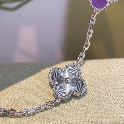 [Lumi Jewellery] CLOVER 5 MOTIF VIOLET BRACELET COLLECTION